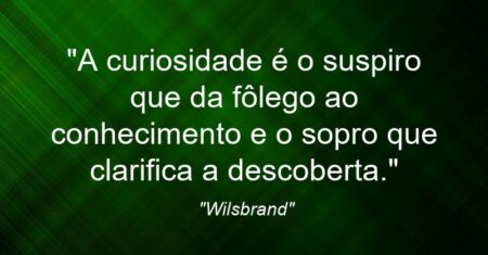 “A curiosidade é o suspiro que da fôlego ao conhecimento e o sopro que clarifica a descoberta.”