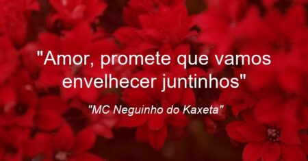 “Amor, promete que vamos envelhecer juntinhos”