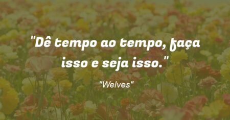 “Dê tempo ao tempo, faça isso e seja isso.”