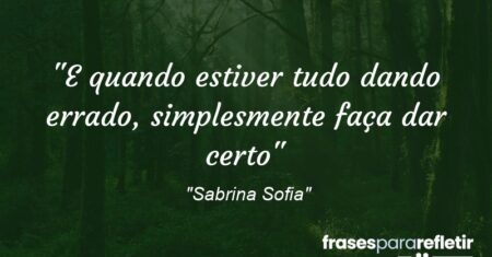 “E quando estiver tudo dando errado, simplesmente faça dar certo❤”