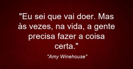“Eu sei que vai doer. Mas às vezes, na vida, a gente precisa fazer a coisa certa.”