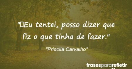 “Eu tentei, posso dizer que fiz o que tinha de fazer.”