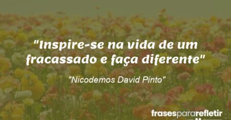 “Inspire-se na vida de um fracassado e faça diferente”
