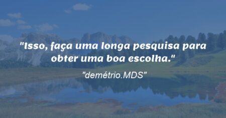 “Isso, faça uma longa pesquisa para obter uma boa escolha.”