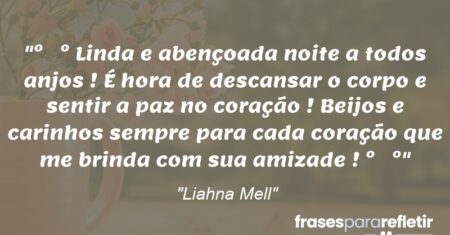 “° ೋ✿° Linda e abençoada noite a todos anjos ! É hora de descansar o corpo e sentir a paz no coração ! Beijos e carinhos sempre para cada coração que me brinda com sua amizade ! ° ೋ✿°”