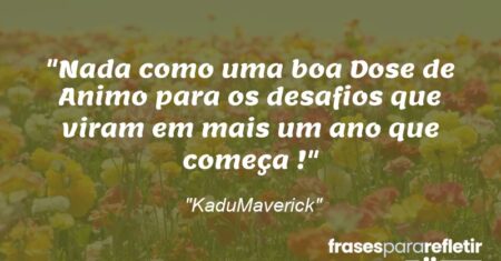 “Nada como uma boa Dose de Animo para os desafios que viram em mais um ano que começa !”