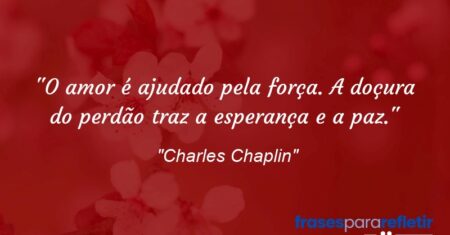 “O amor é ajudado pela força. A doçura do perdão traz a esperança e a paz.”