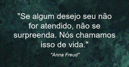 “Se algum desejo seu não for atendido, não se surpreenda. Nós chamamos isso de vida.”