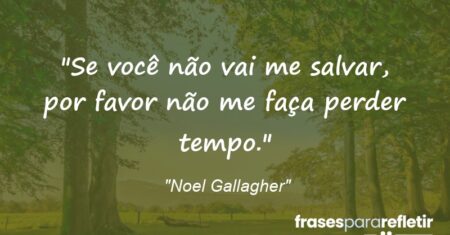 “Se você não vai me salvar, por favor não me faça perder tempo.”