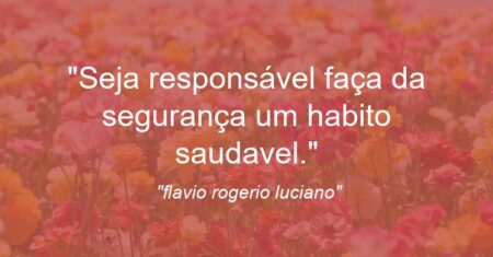 “Seja responsável faça da segurança um habito saudavel.”
