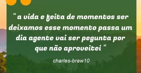 ” a vida e feita de momentos ser deixamos esse momento passa um dia agente vai ser pegunta por que não aproveitei “