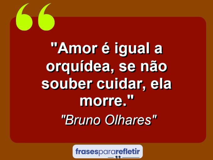 Frases de Amor: mensagens românticas e apaixonantes - “Amor é igual a Orquídea, se não souber cuidar, ela morre.”