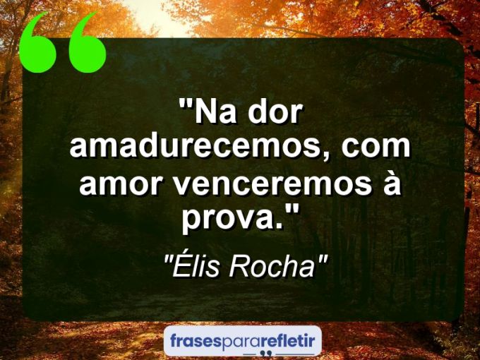 Frases de Amor: mensagens românticas e apaixonantes - “Na dor amadurecemos, com amor venceremos à prova.”