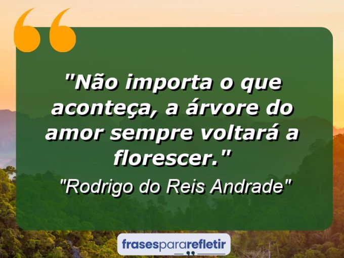 Frases de Amor: mensagens românticas e apaixonantes - “Não importa o que aconteça, a árvore do amor sempre voltará a florescer.”