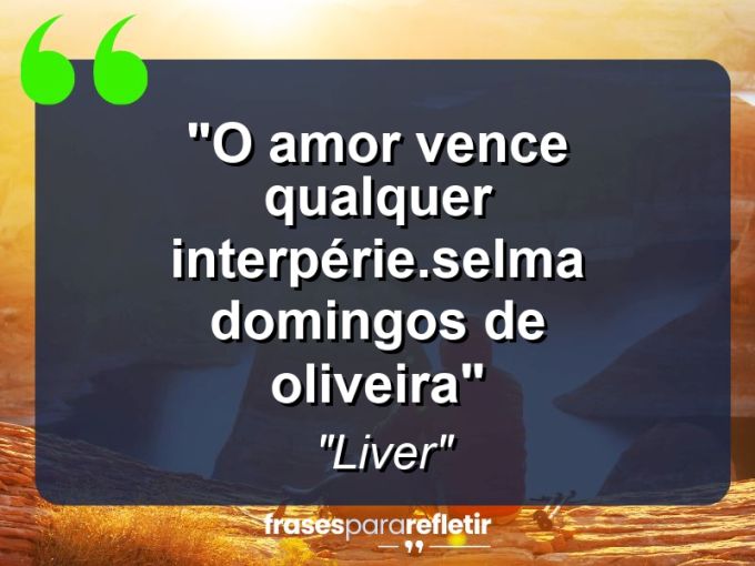 Frases de Amor: mensagens românticas e apaixonantes - “O amor vence qualquer interpérie.Selma Domingos de Oliveira”