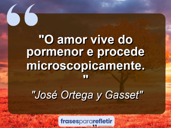 Frases de Amor: mensagens românticas e apaixonantes - “O amor vive do pormenor e procede microscopicamente.”