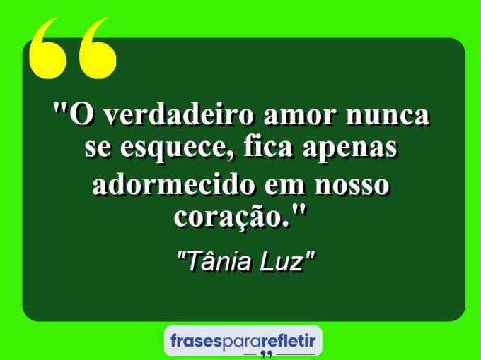 Frases de Amor: mensagens românticas e apaixonantes - “O verdadeiro amor nunca se esquece, fica apenas adormecido em nosso coração.”