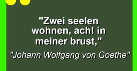 “Zwei Seelen wohnen, ach! in meiner Brust,”