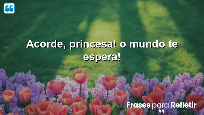 Bom dia carinhoso para minha princesa: mensagem inspiradora para novos começos.