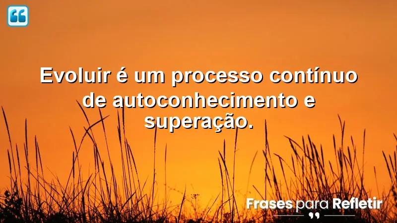 Frases de evolução pessoal que inspiram autoconhecimento e superação.