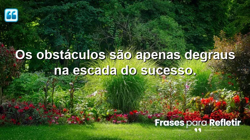 Frases Motivacionais de Sucesso: superando obstáculos e alcançando objetivos.