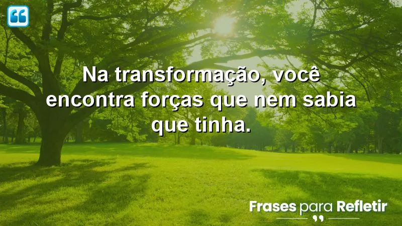 Frases de transformação que inspiram autodescoberta e crescimento pessoal.