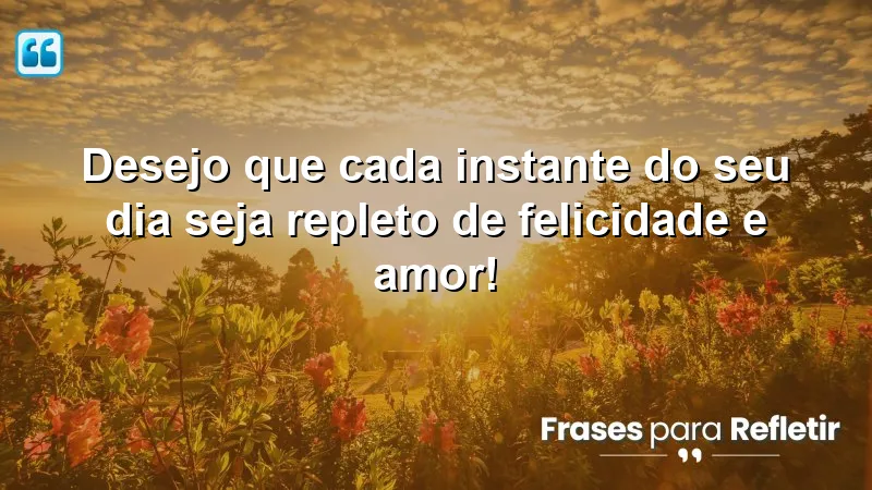 Mensagens de aniversário que desejam felicidade e amor em cada dia.