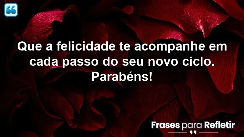 Mensagens de aniversário curtas e emocionantes que inspiram felicidade e reflexão sobre novos ciclos.