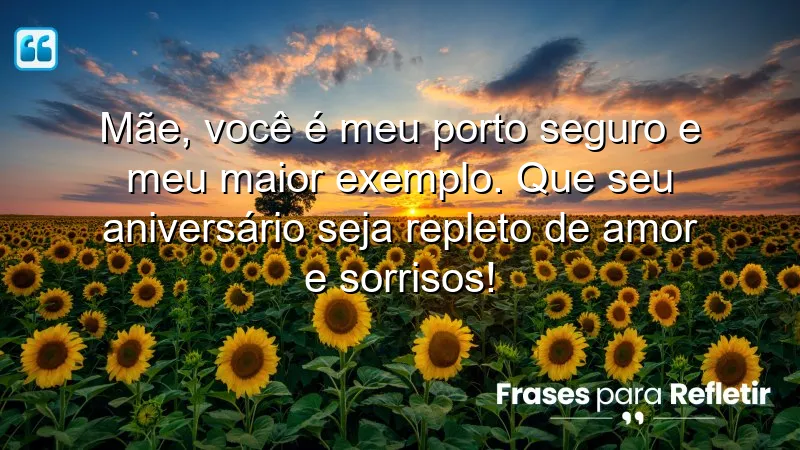 Mensagens de aniversário para mãe, expressando amor e gratidão.