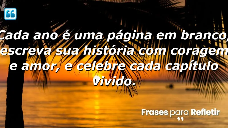 Mensagens de aniversário reflexivas que inspiram coragem e amor.