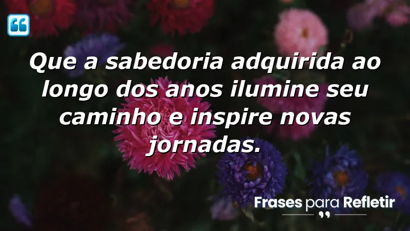 Mensagens de aniversário reflexivas que celebram a sabedoria e inspiram novas jornadas.