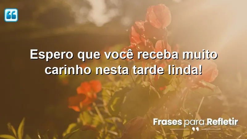 Mensagens de boa tarde carinhosa que trazem amor e alegria.