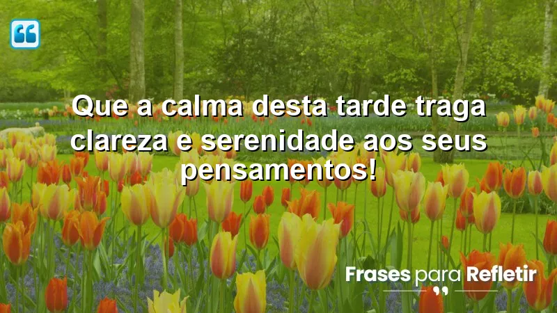 Mensagens de boa tarde com carinho e esperança para reflexão e serenidade.