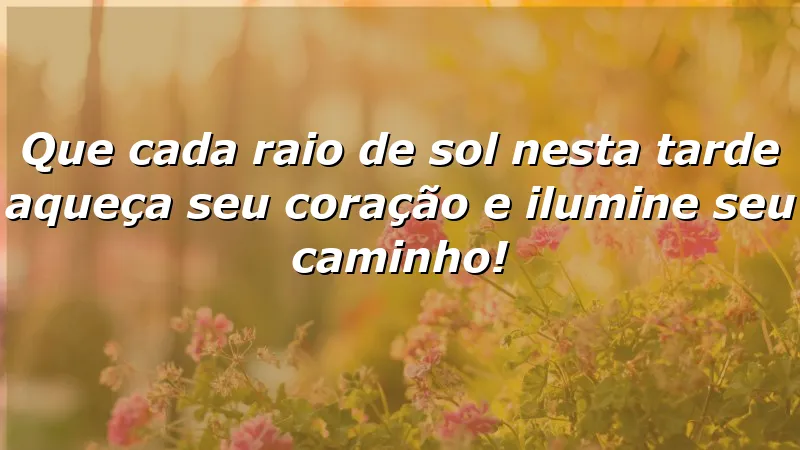 Mensagens de boa tarde com carinho e esperança que aquecem o coração e iluminam o caminho.