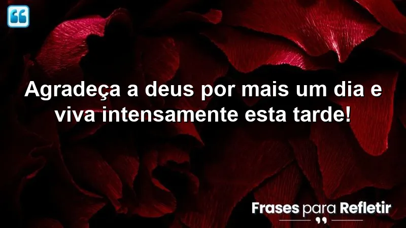 Mensagens de boa tarde com Deus: gratidão e intensidade na vida.