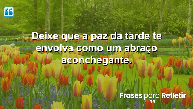 Mensagens de boa tarde com paz para momentos de tranquilidade e reflexão.