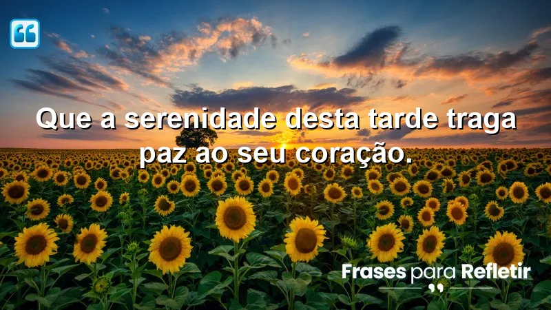 Mensagens de boa tarde com paz e gratidão para inspirar serenidade e reflexão.