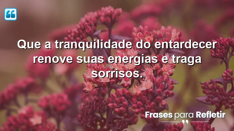 Mensagens de boa tarde com paz e gratidão: tranquilidade e renovação ao entardecer.