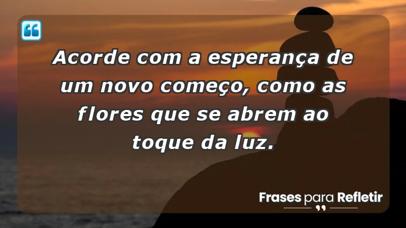 - Acorde com a esperança de um novo começo, como as flores que se abrem ao toque da luz.