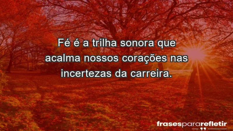 Mensagens de Fé e Reflexão - fé é a trilha sonora que acalma nossos corações nas incertezas da carreira.