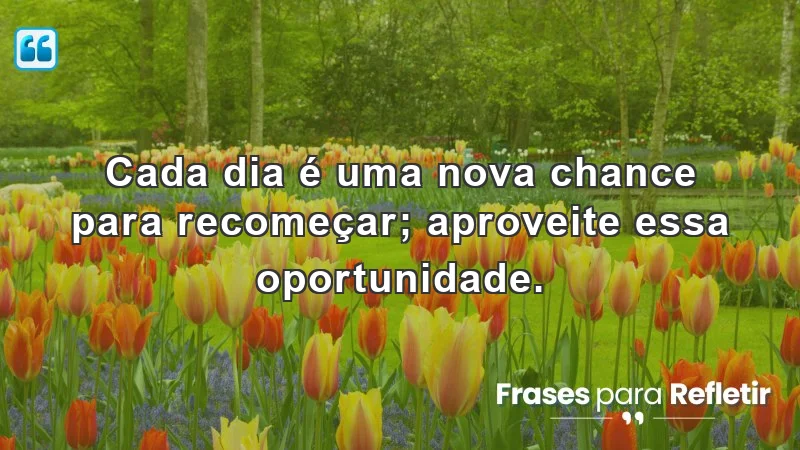 Mensagens de incentivo e motivação para recomeçar a vida.