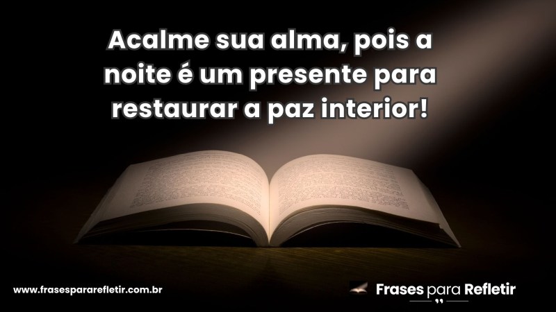 Imagem que inspira calma e restauração da paz interior durante a noite. - Reflexões de paz e sabedoria para uma boa noite de descanso.