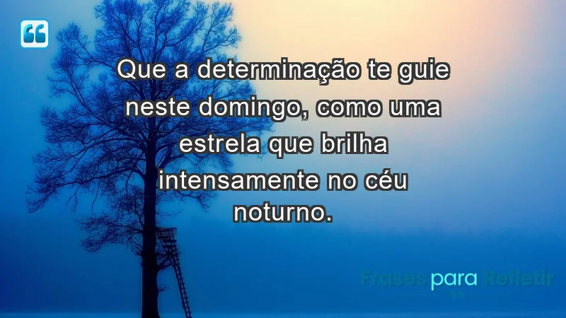 - Que a determinação te guie neste domingo, como uma estrela que brilha intensamente no céu noturno.