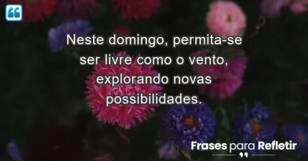 Neste domingo, permita-se ser livre como o vento, explorando novas possibilidades.