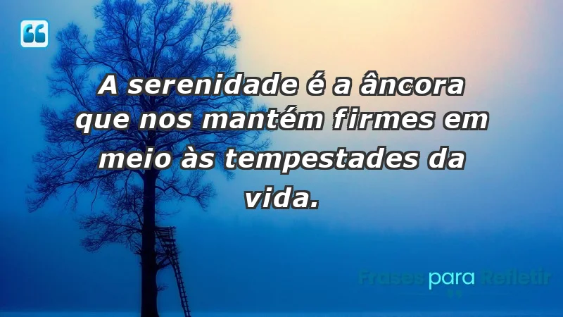 - A serenidade é a âncora que nos mantém firmes em meio às tempestades da vida.